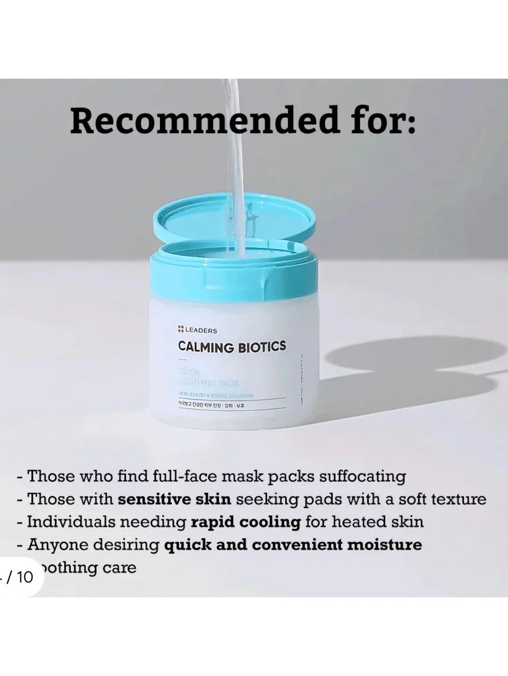 Leaders Calming Biotics Quick Soothing Pads